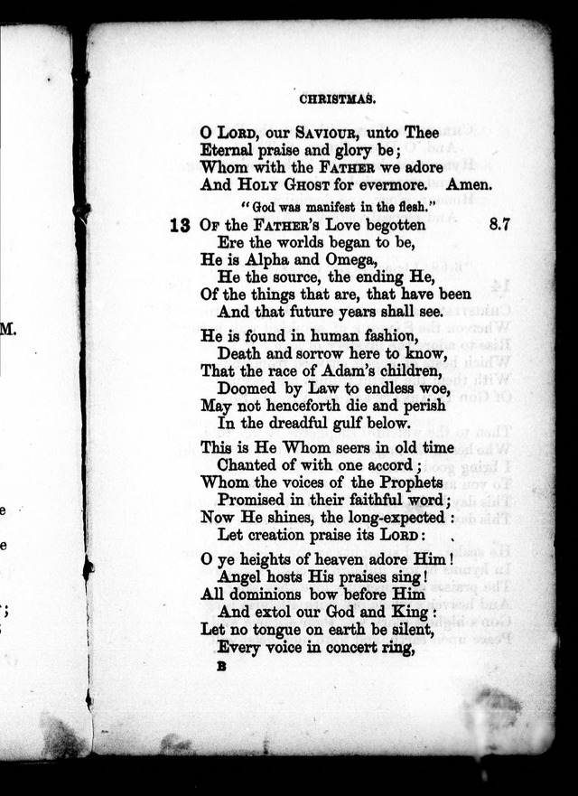 A Church Hymn Book: for the use of congregations of the United Church of England and Ireland page 12