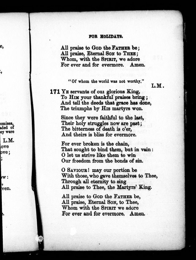 A Church Hymn Book: for the use of congregations of the United Church of England and Ireland page 167