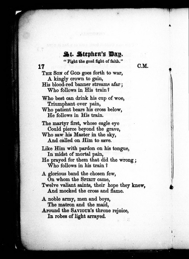 A Church Hymn Book: for the use of congregations of the United Church of England and Ireland page 17