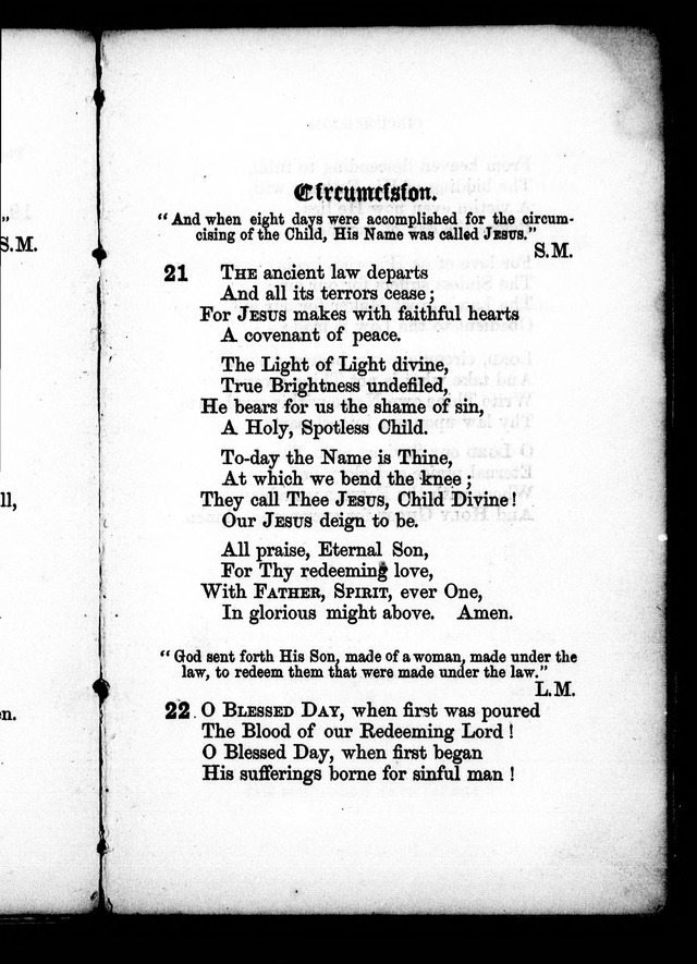 A Church Hymn Book: for the use of congregations of the United Church of England and Ireland page 22