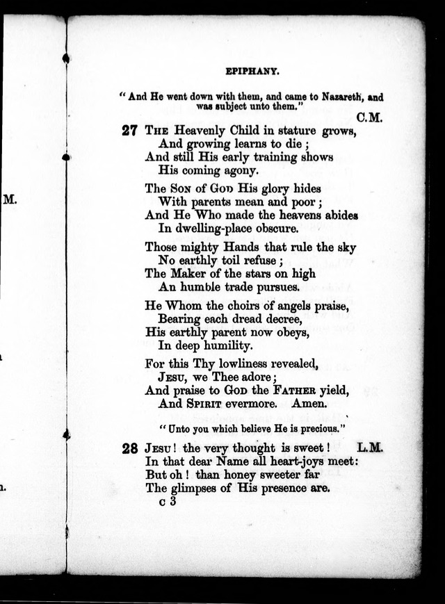 A Church Hymn Book: for the use of congregations of the United Church of England and Ireland page 28