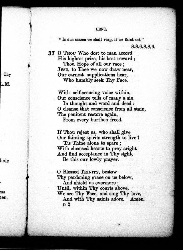 A Church Hymn Book: for the use of congregations of the United Church of England and Ireland page 38