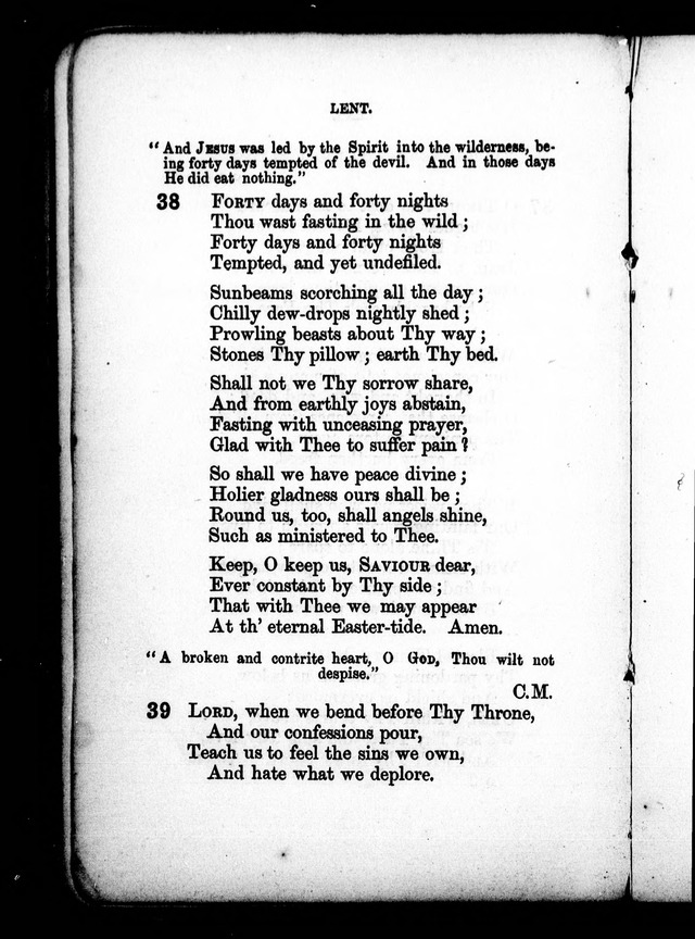A Church Hymn Book: for the use of congregations of the United Church of England and Ireland page 39
