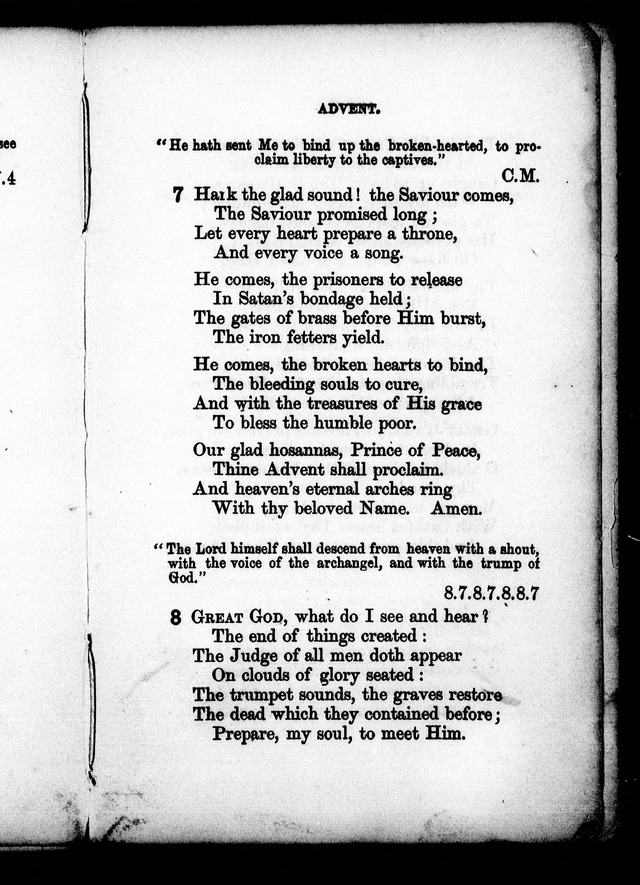 A Church Hymn Book: for the use of congregations of the United Church of England and Ireland page 6