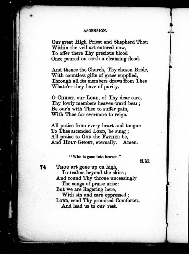 A Church Hymn Book: for the use of congregations of the United Church of England and Ireland page 73