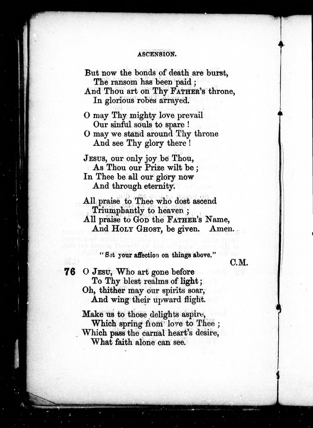 A Church Hymn Book: for the use of congregations of the United Church of England and Ireland page 75
