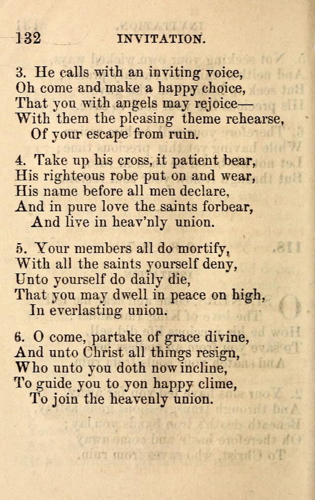 A Collection of Hymns: designed for the use of the Church of Christ page 132