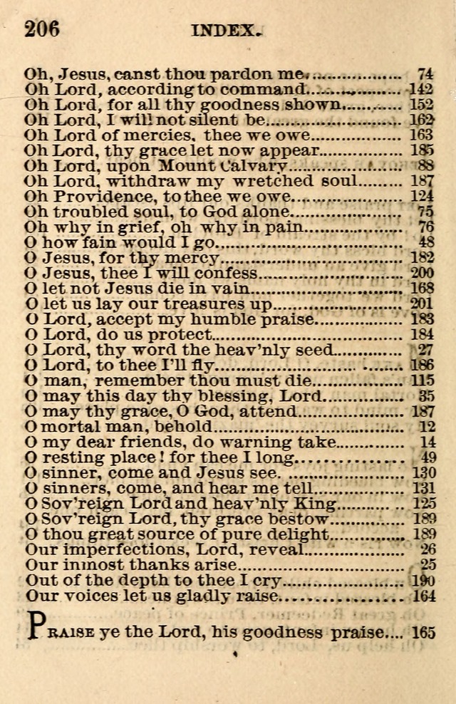 A Collection of Hymns: designed for the use of the Church of Christ page 206