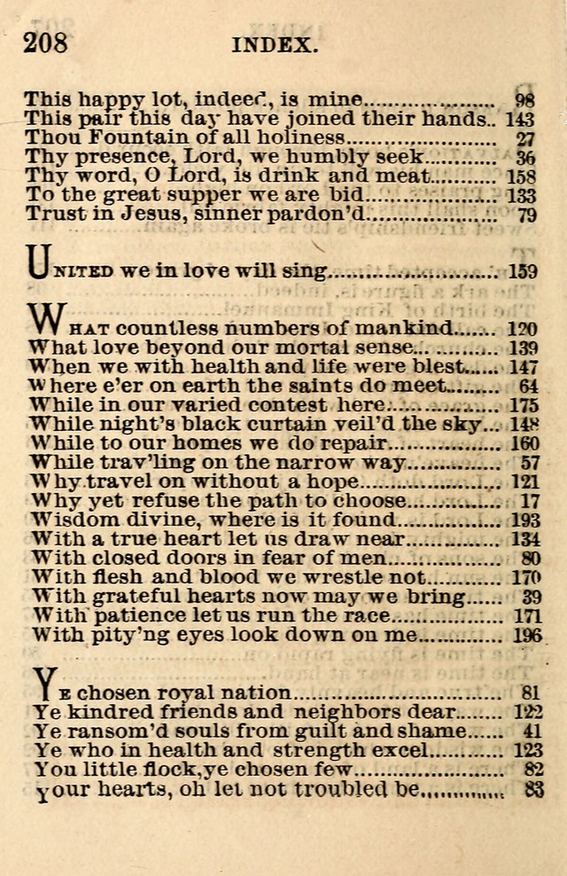 A Collection of Hymns: designed for the use of the Church of Christ page 208