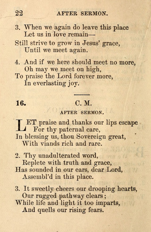 A Collection of Hymns: designed for the use of the Church of Christ page 22