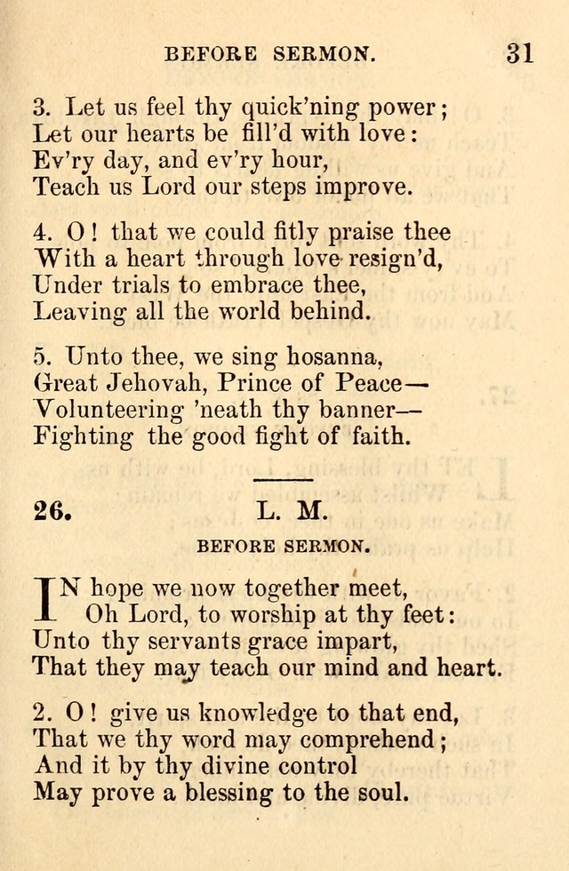 A Collection of Hymns: designed for the use of the Church of Christ page 31