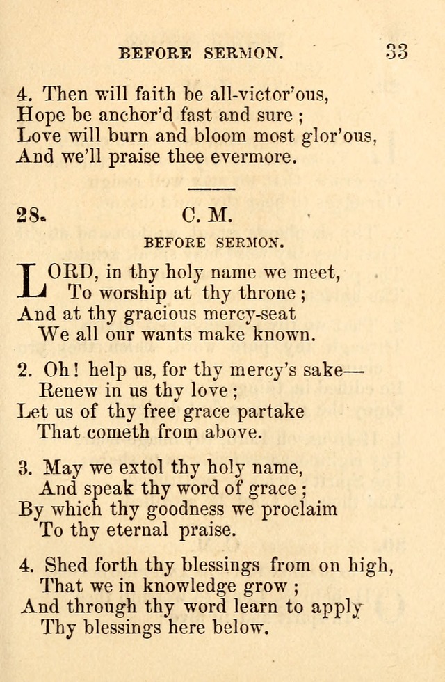 A Collection of Hymns: designed for the use of the Church of Christ page 33