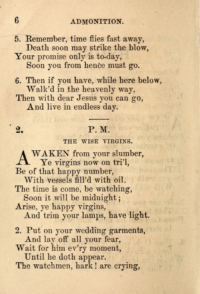 A Collection of Hymns: designed for the use of the Church of Christ page 6