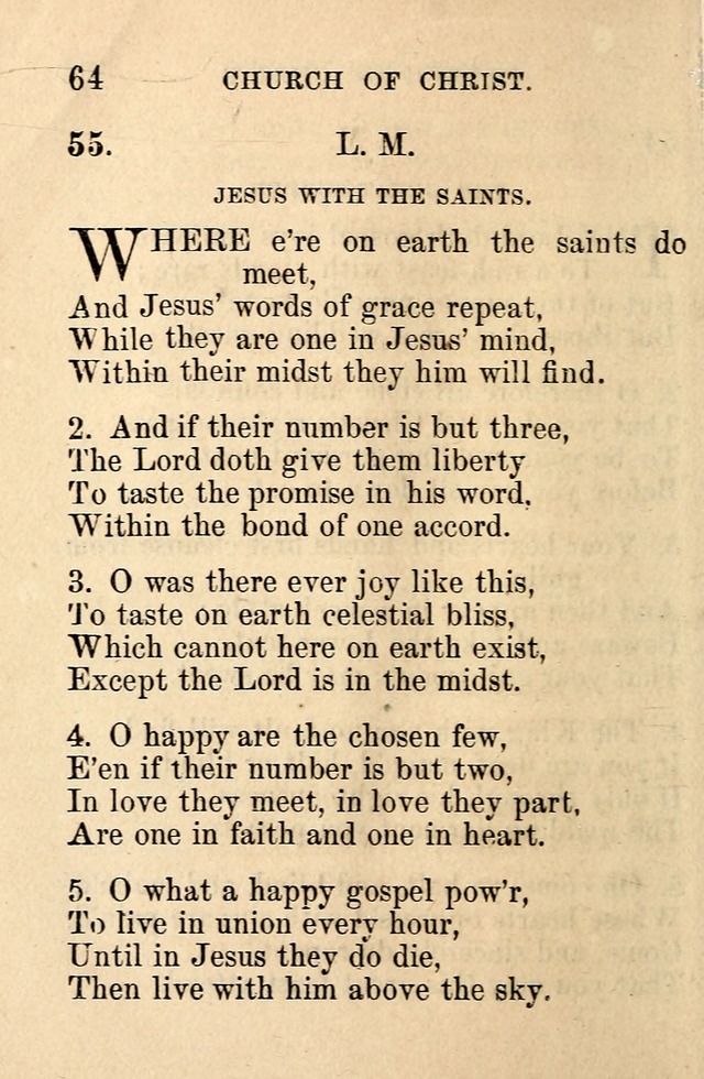 A Collection of Hymns: designed for the use of the Church of Christ page 64