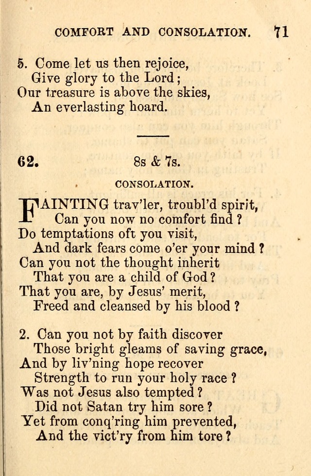 A Collection of Hymns: designed for the use of the Church of Christ page 71