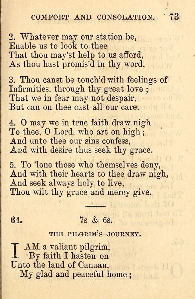 A Collection of Hymns: designed for the use of the Church of Christ page 73