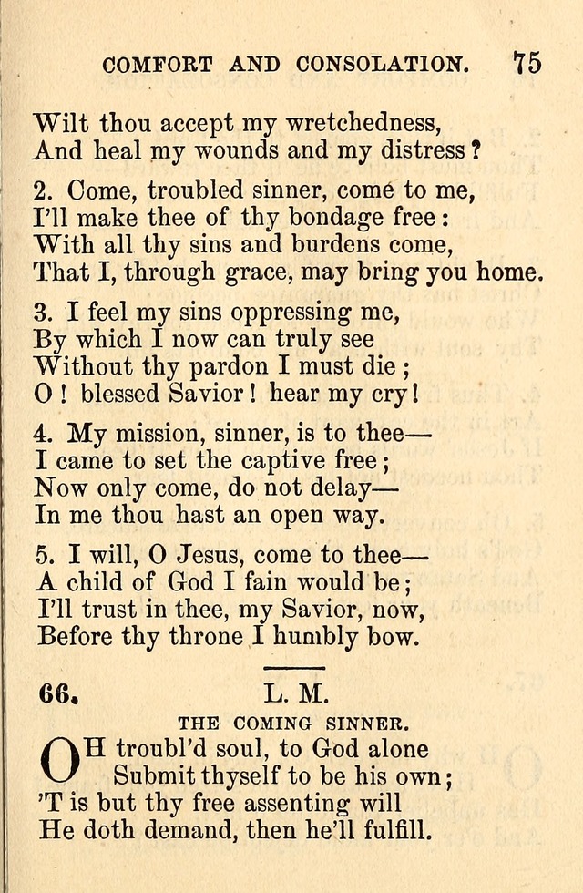 A Collection of Hymns: designed for the use of the Church of Christ page 75