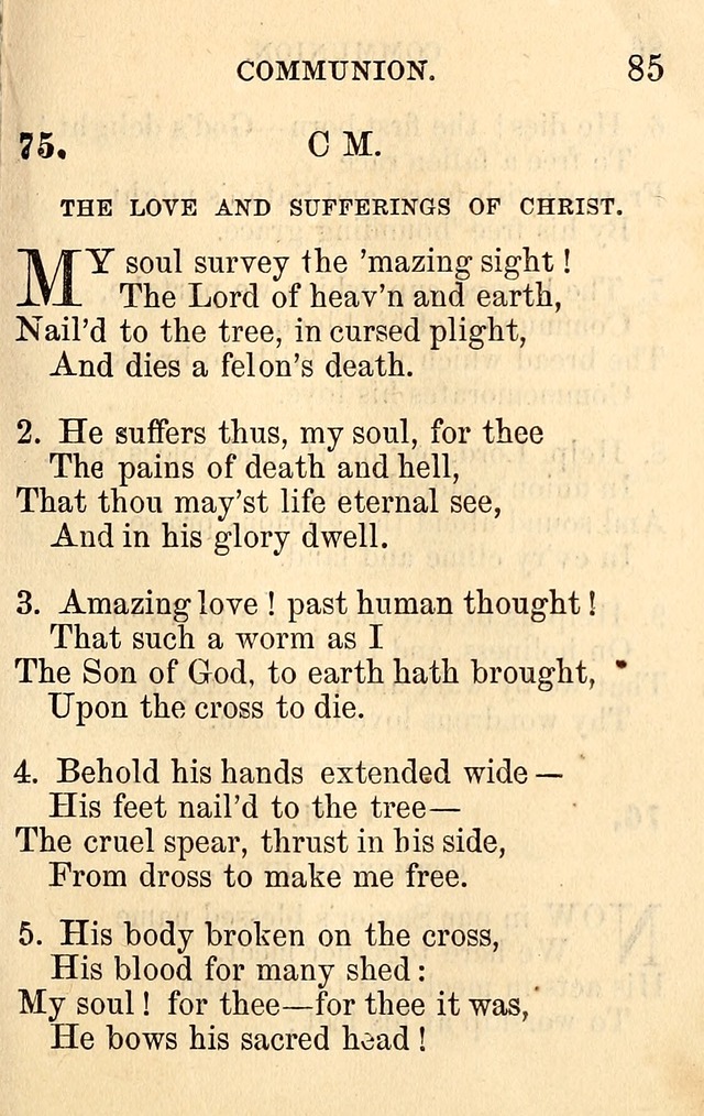 A Collection of Hymns: designed for the use of the Church of Christ page 85