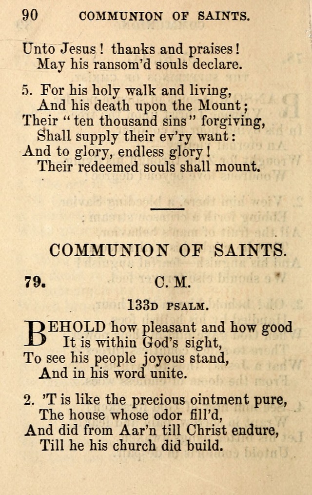 A Collection of Hymns: designed for the use of the Church of Christ page 90