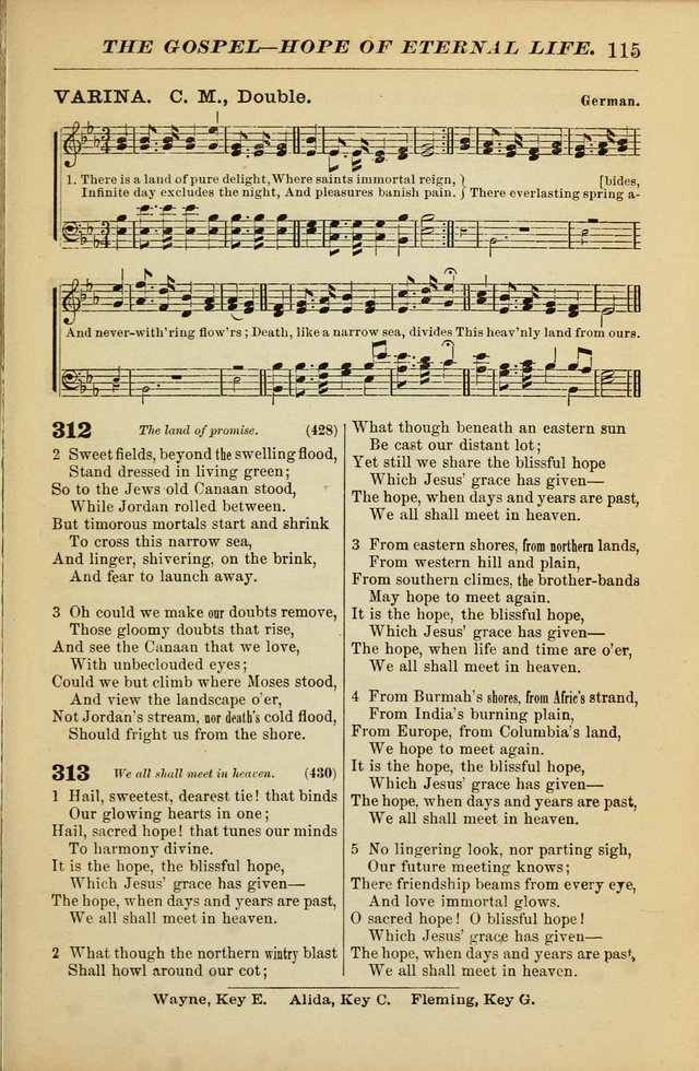 The Christian Hymnal: a choice collection of hymns and tunes for congregational and social worship page 115