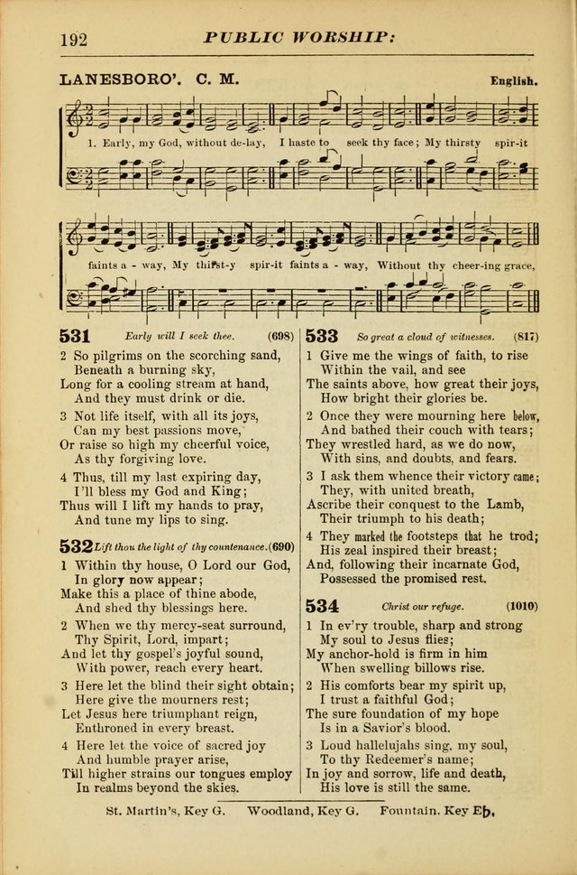 The Christian Hymnal: a choice collection of hymns and tunes for congregational and social worship page 192