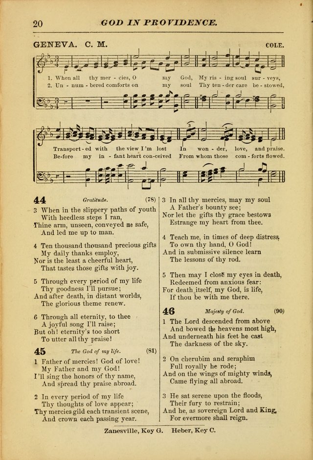 The Christian Hymnal: a choice collection of hymns and tunes for congregational and social worship page 20