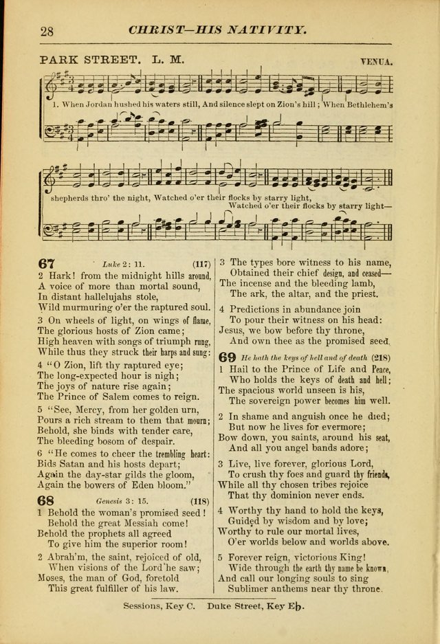The Christian Hymnal: a choice collection of hymns and tunes for congregational and social worship page 28