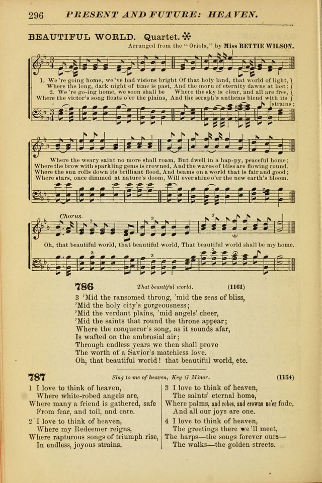 The Christian Hymnal: a choice collection of hymns and tunes for congregational and social worship page 296