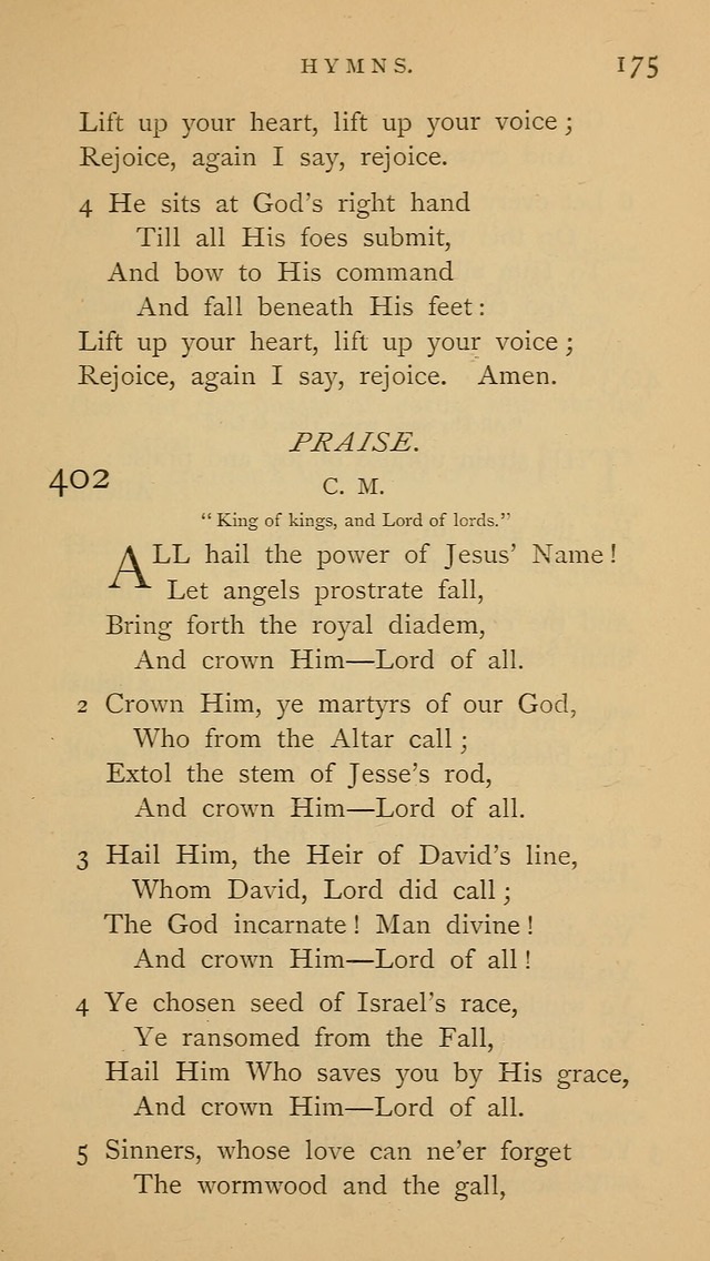 A Church hymnal: compiled from "Additional hymns," "Hymns ancient and modern," and "Hymns for church and home," as authorized by the House of Bishops page 182