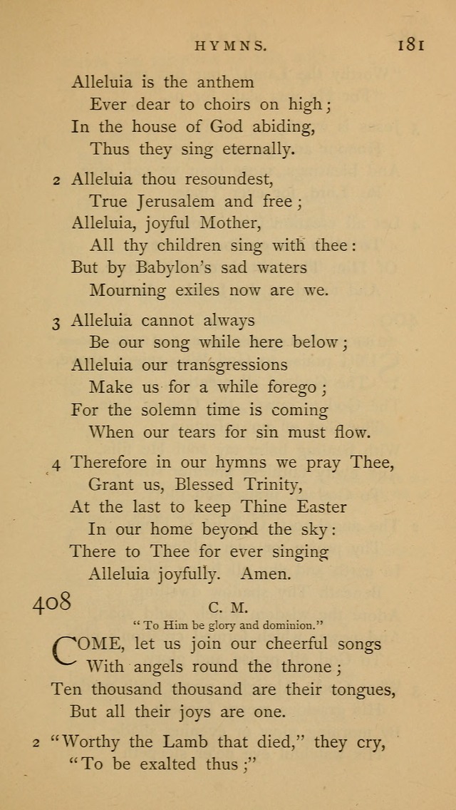 A Church hymnal: compiled from "Additional hymns," "Hymns ancient and modern," and "Hymns for church and home," as authorized by the House of Bishops page 188