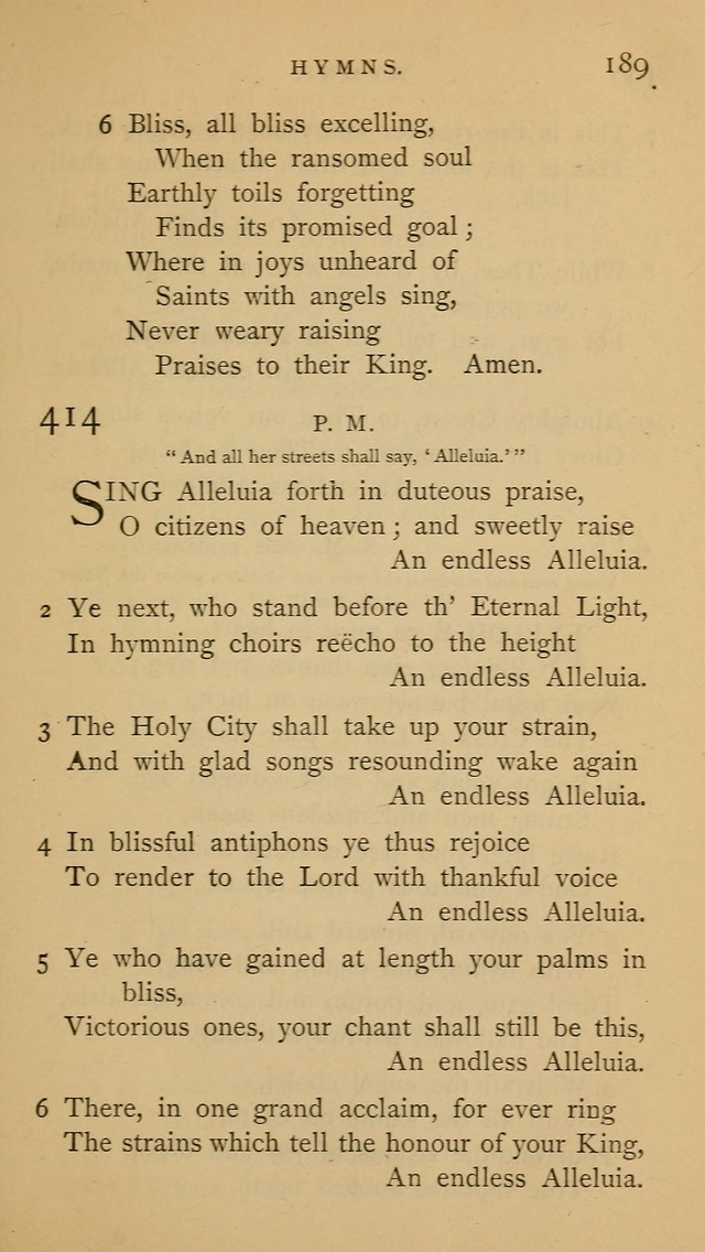 A Church hymnal: compiled from "Additional hymns," "Hymns ancient and modern," and "Hymns for church and home," as authorized by the House of Bishops page 196