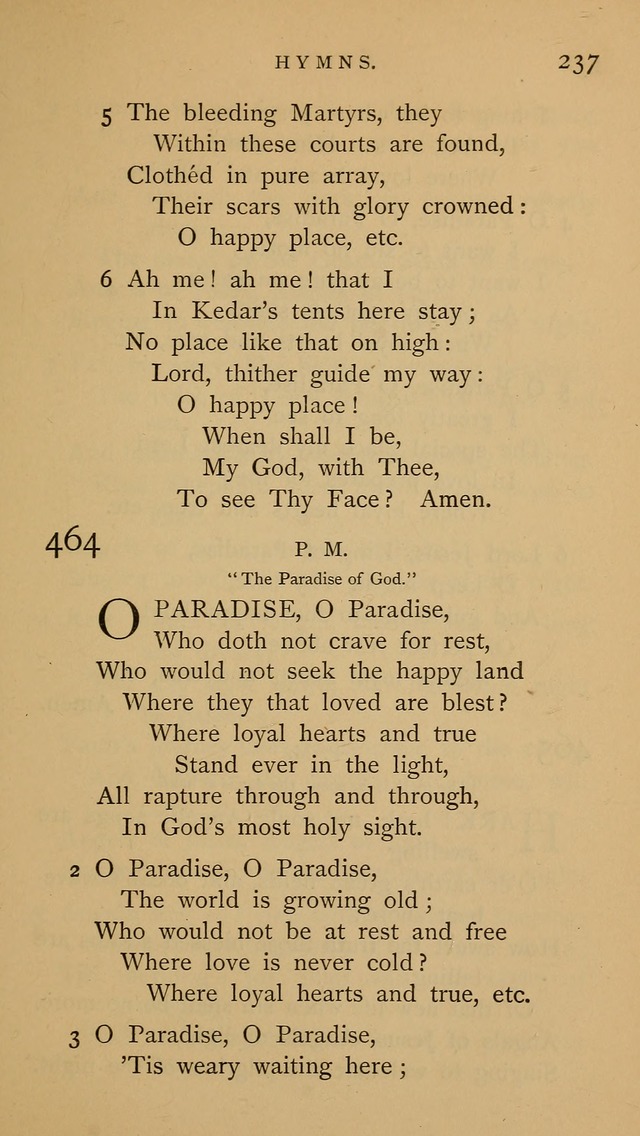 A Church hymnal: compiled from "Additional hymns," "Hymns ancient and modern," and "Hymns for church and home," as authorized by the House of Bishops page 244
