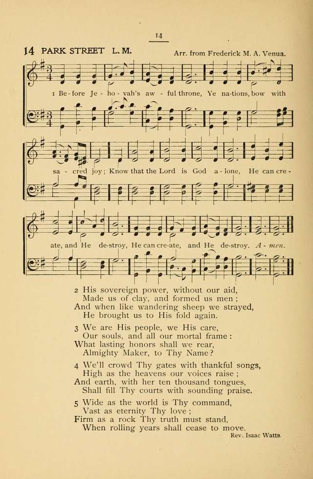 The Convention Hymnal: a compilation of familiar hymns for use at meetings where the larger collections are not available page 14