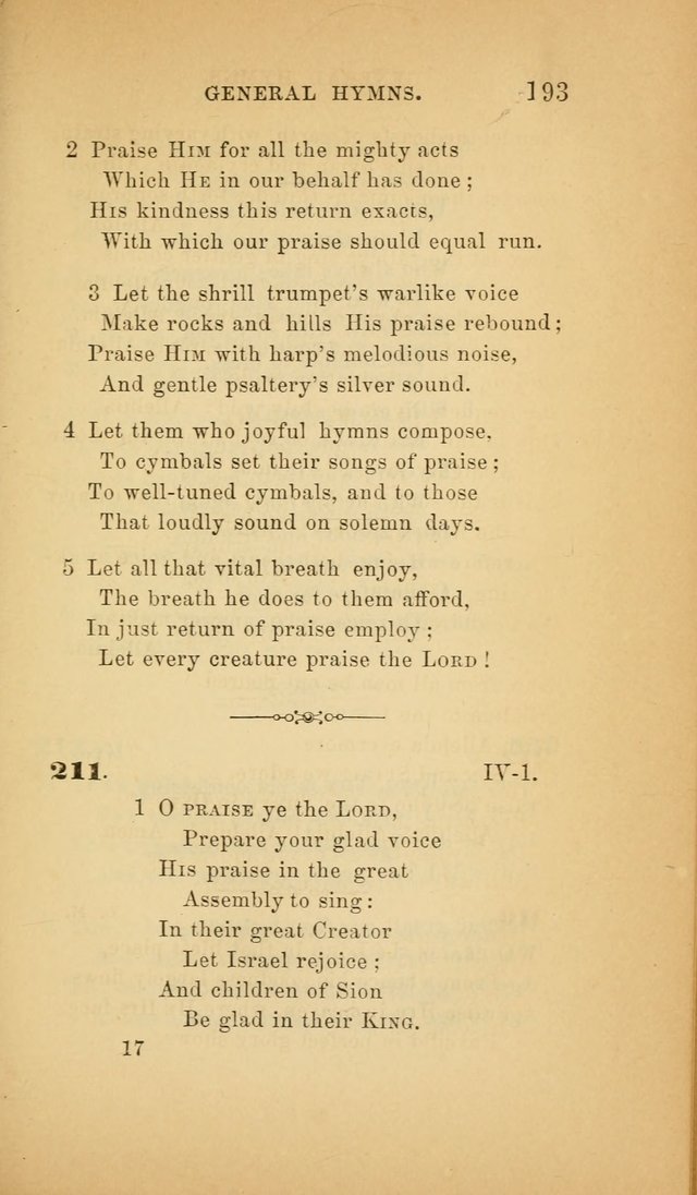 The Church Hymnal: a collection of hymns from the Prayer book hymnal, Additional hymns, and Hymns ancient and modern, and Hymns for church and home. For use in Churches where licensed by the Bishop page 193