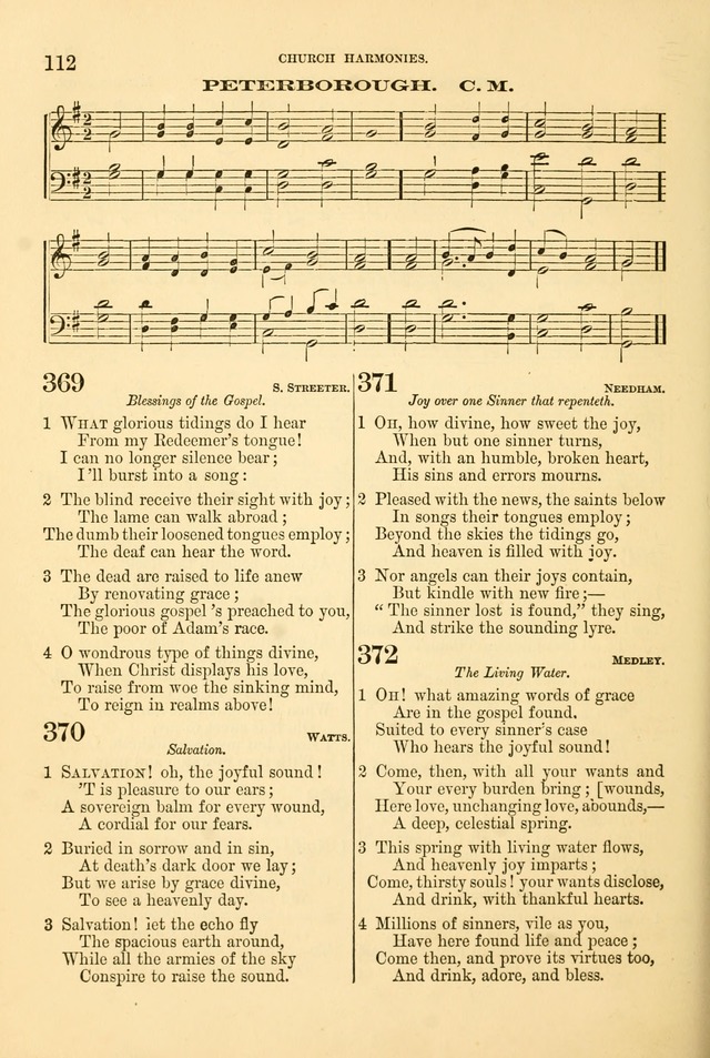 Church Harmonies: a collection of hymns and tunes for the use of Congregations page 112