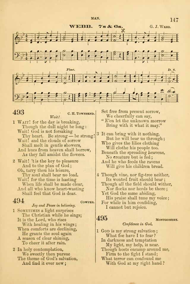 Church Harmonies: a collection of hymns and tunes for the use of Congregations page 147