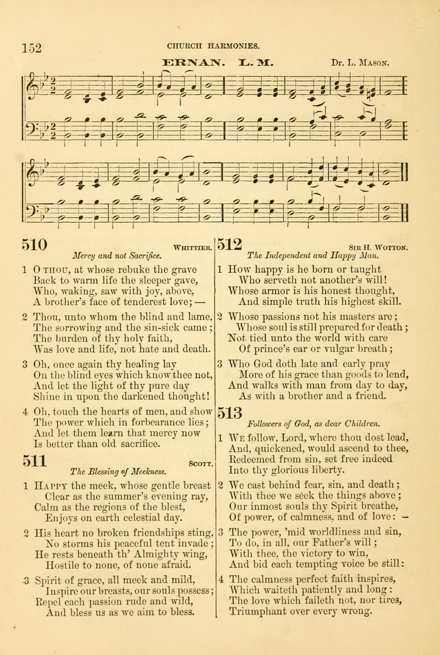 Church Harmonies: a collection of hymns and tunes for the use of Congregations page 152