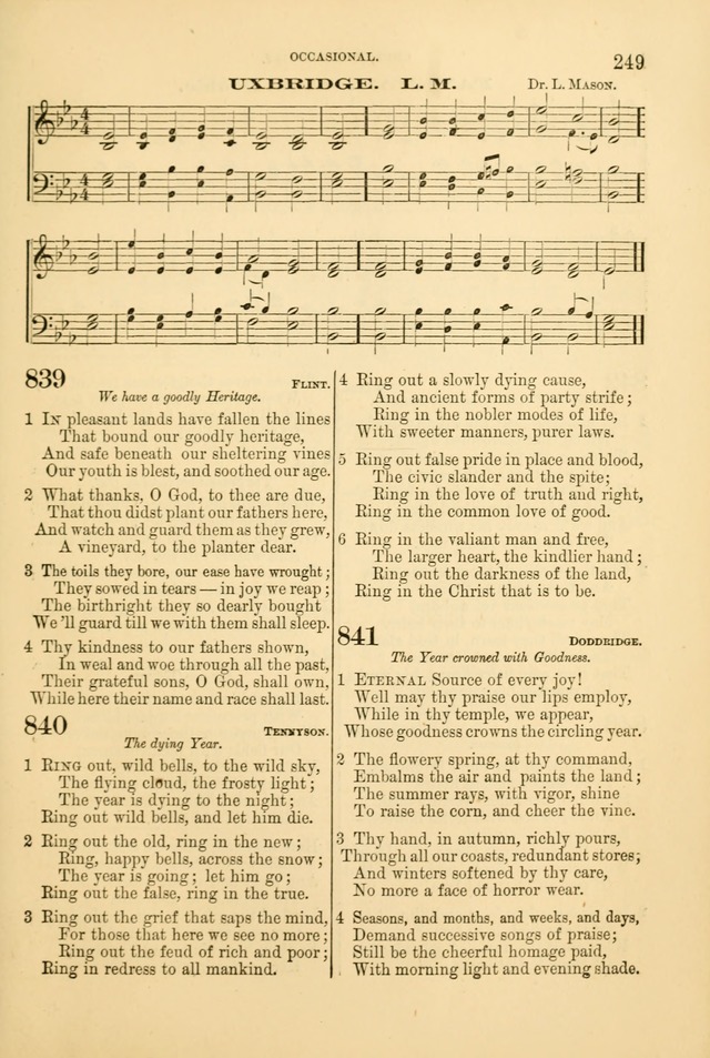 Church Harmonies: a collection of hymns and tunes for the use of Congregations page 249