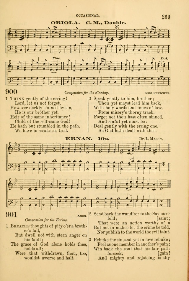 Church Harmonies: a collection of hymns and tunes for the use of Congregations page 269