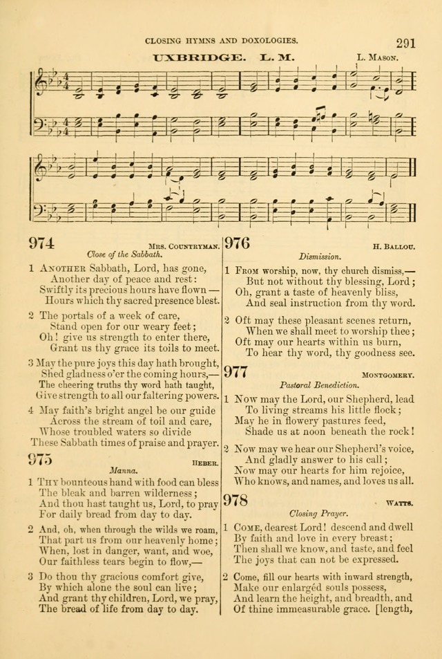 Church Harmonies: a collection of hymns and tunes for the use of Congregations page 291