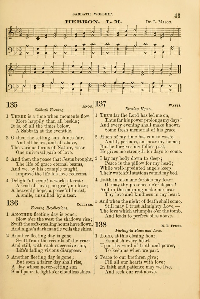 Church Harmonies: a collection of hymns and tunes for the use of Congregations page 43