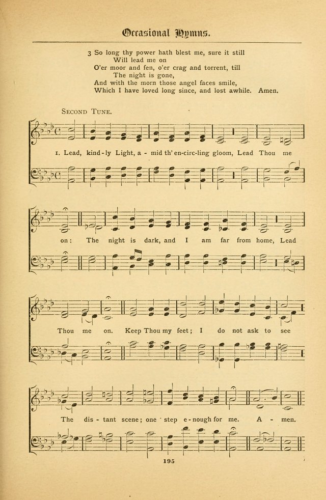 The Catholic Hymnal: containing hymns for congregational and home use, and the vesper psalms, the office of compline, the litanies, hymns at benediction, etc. page 195