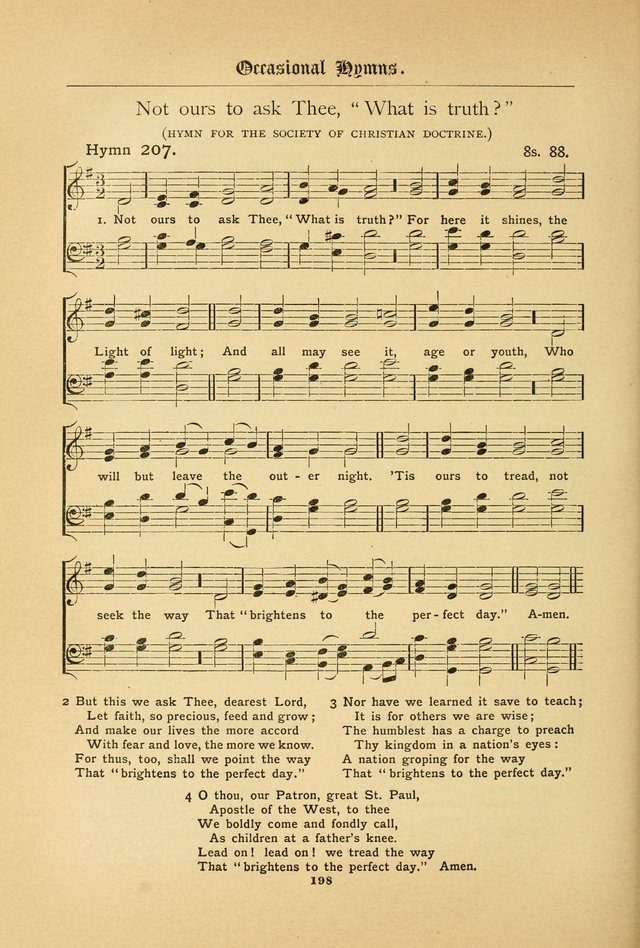 The Catholic Hymnal: containing hymns for congregational and home use, and the vesper psalms, the office of compline, the litanies, hymns at benediction, etc. page 198