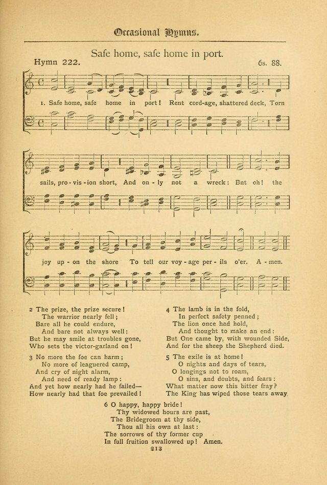 The Catholic Hymnal: containing hymns for congregational and home use, and the vesper psalms, the office of compline, the litanies, hymns at benediction, etc. page 213