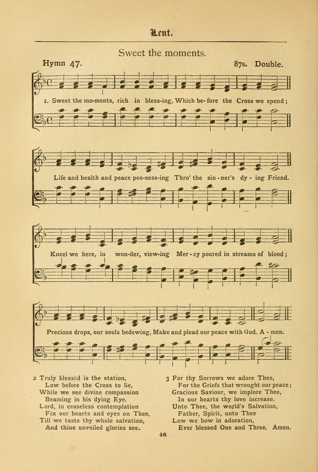 The Catholic Hymnal: containing hymns for congregational and home use, and the vesper psalms, the office of compline, the litanies, hymns at benediction, etc. page 46
