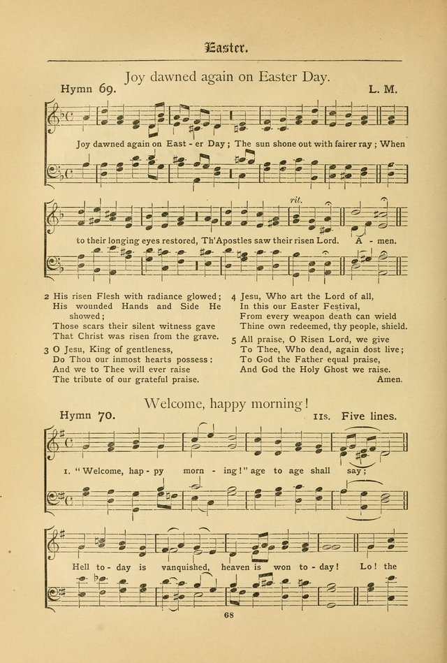 The Catholic Hymnal: containing hymns for congregational and home use, and the vesper psalms, the office of compline, the litanies, hymns at benediction, etc. page 68