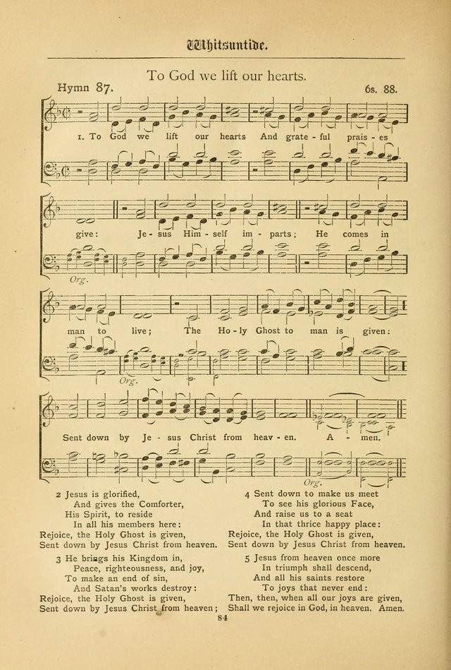 The Catholic Hymnal: containing hymns for congregational and home use, and the vesper psalms, the office of compline, the litanies, hymns at benediction, etc. page 84
