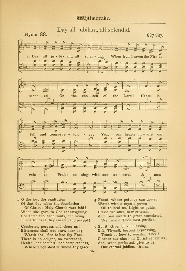 The Catholic Hymnal: containing hymns for congregational and home use, and the vesper psalms, the office of compline, the litanies, hymns at benediction, etc. page 85