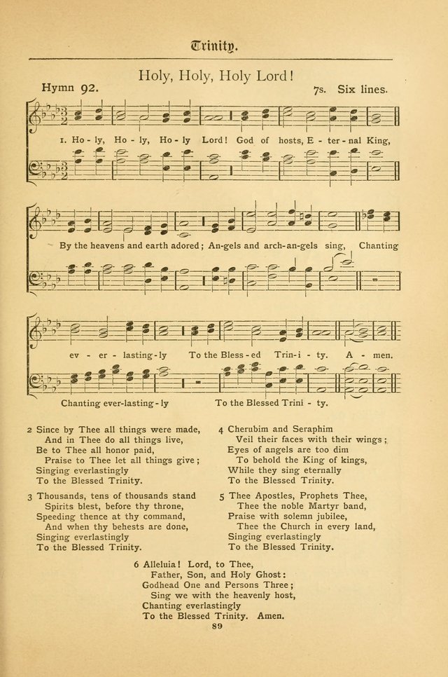 The Catholic Hymnal: containing hymns for congregational and home use, and the vesper psalms, the office of compline, the litanies, hymns at benediction, etc. page 89