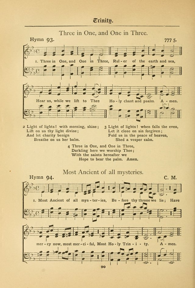 The Catholic Hymnal: containing hymns for congregational and home use, and the vesper psalms, the office of compline, the litanies, hymns at benediction, etc. page 90
